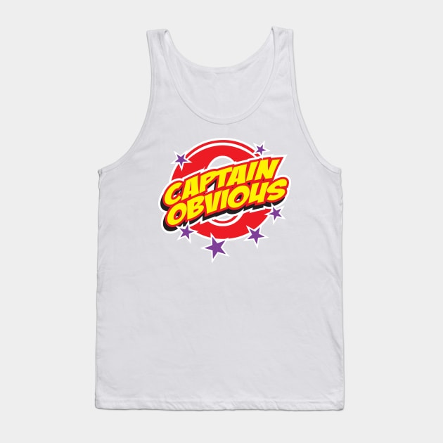 Captain Obvious Funny Super Hero Tank Top by DetourShirts